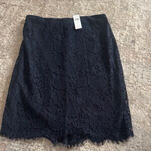 Banana Republic Navy Lace Skirt
